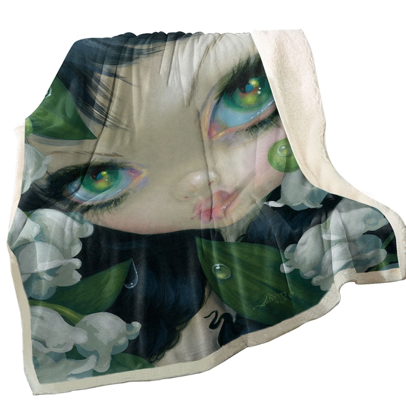 Buy Poisonous Beauties Lily Of The Valley And Girl Throw Blanket - Mydeal