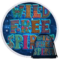 Space Background Wild Free Spirit Beach Towel