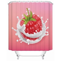 Splashing Raspberry Shower Curtain