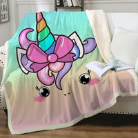 Sweet Unicorn Face For Kids Throw Blanket