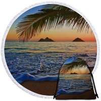 Tropical Ocean Round Beach Towel