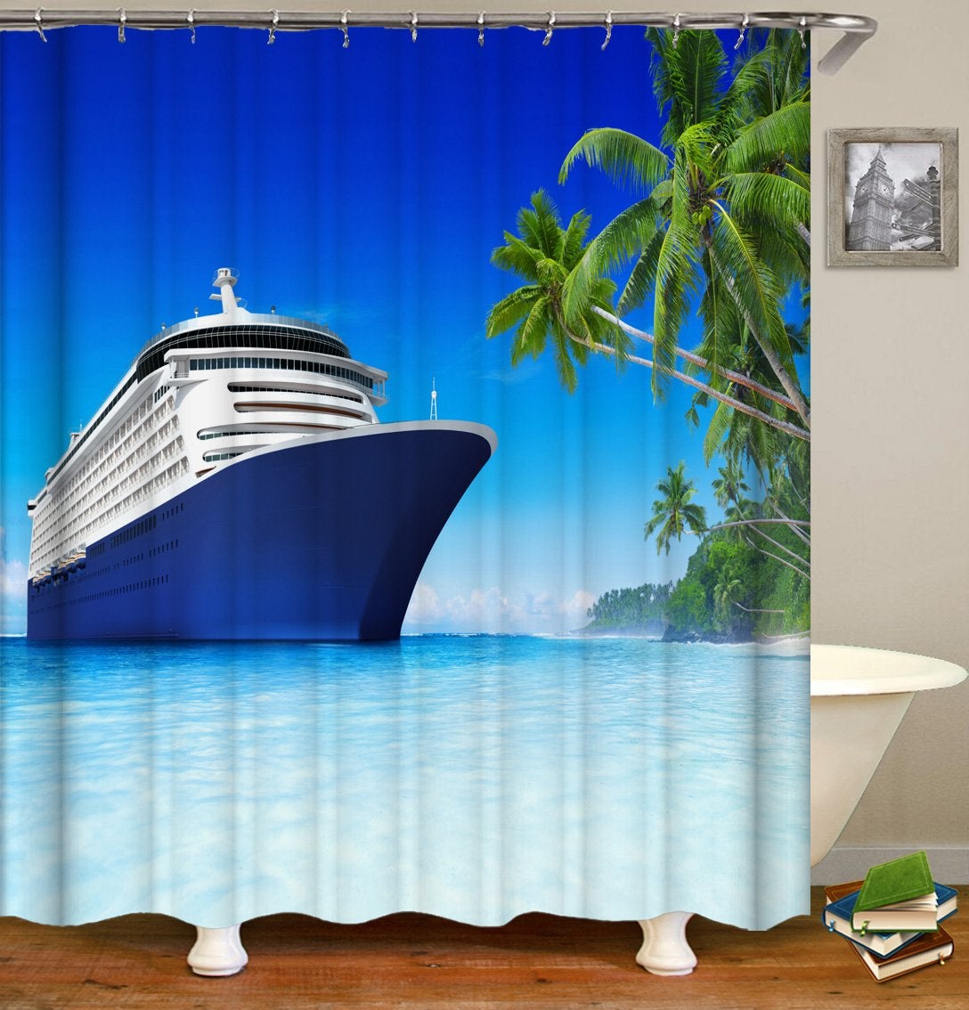 Tropical Pleasure Cruise Shower Curtain