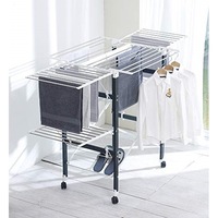 CS Living - Large 174cm Heavy Load Foldable Clothes Laundry Drying Rack - Stainless Steel - White Frame
