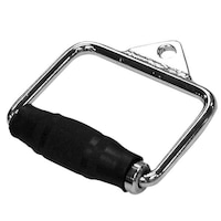 Single Stirrup Handle w Rubber Grips Cable Gym Fitness Attachment