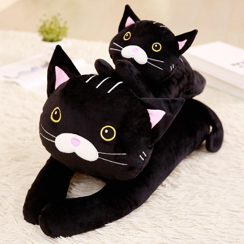 1pc 35cm Cute Black Cat Plush Toys for Kids Stuffed Cartoon Animal Doll ...