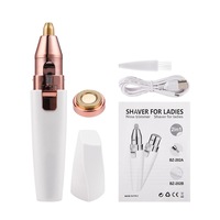 2 In 1 Electric Eyebrow Trimmer Female Women Epilator Eye Brow Lip Hair Removal Mini Painless Face Whole Body Shaver