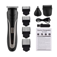 3 In 1 Professional Hair Trimmer Men's Hair Clipper Rechargeable Nose Beard Trimmer Electric Shaver Waterproof Cutting Machine