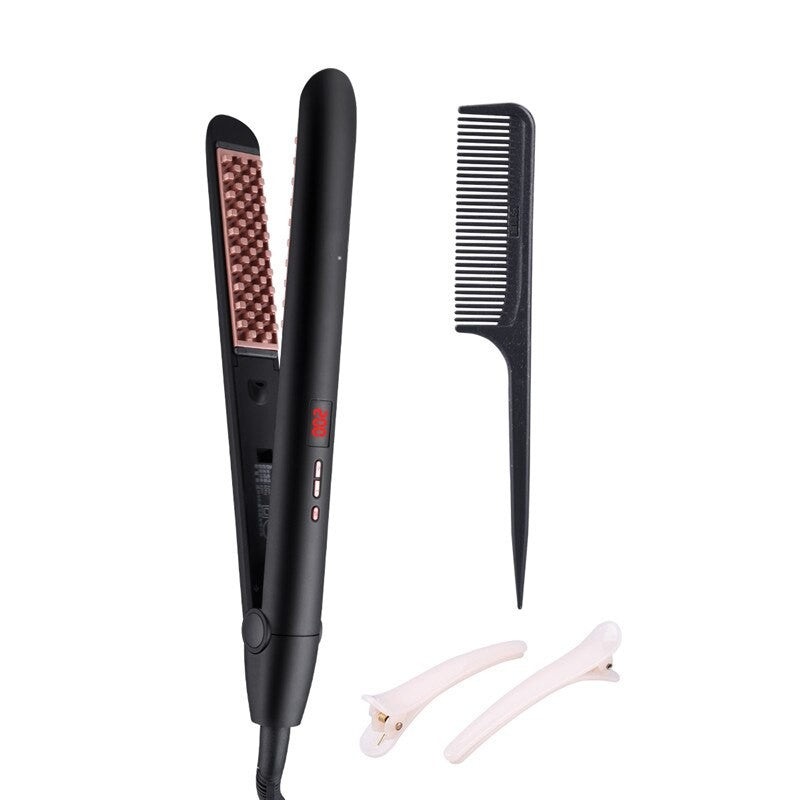 Buy 3D Grid Hair Crimper LCD Digital Display Ceramic Electric