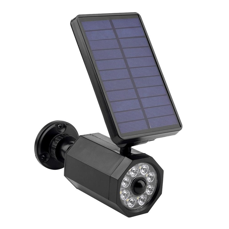 Buy 8LED Solar Wall Light Human Body Sensor Simulation Camera Lamp ...