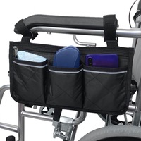 Cycling Walker Bag Rollator Organizer Pockets Wheelchair Scooter Stroller Side Bag for Sundries Wallet Snacks Storage Use
