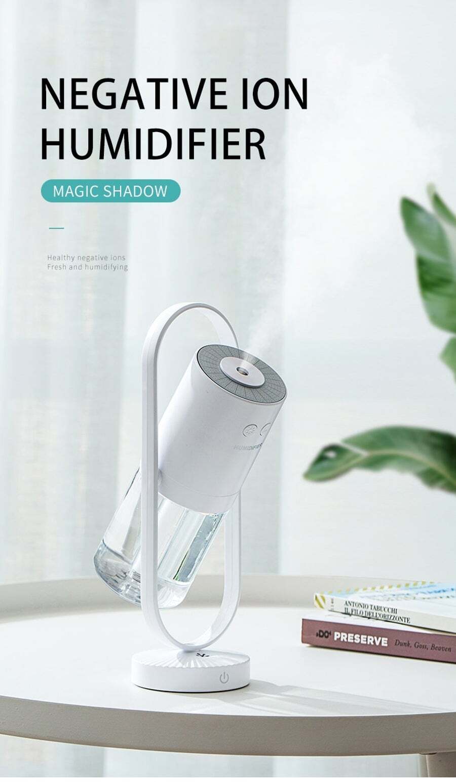 Buy Magic Negative Air Ion Humidifier 200ML Ultrasonic Essential Oil ...