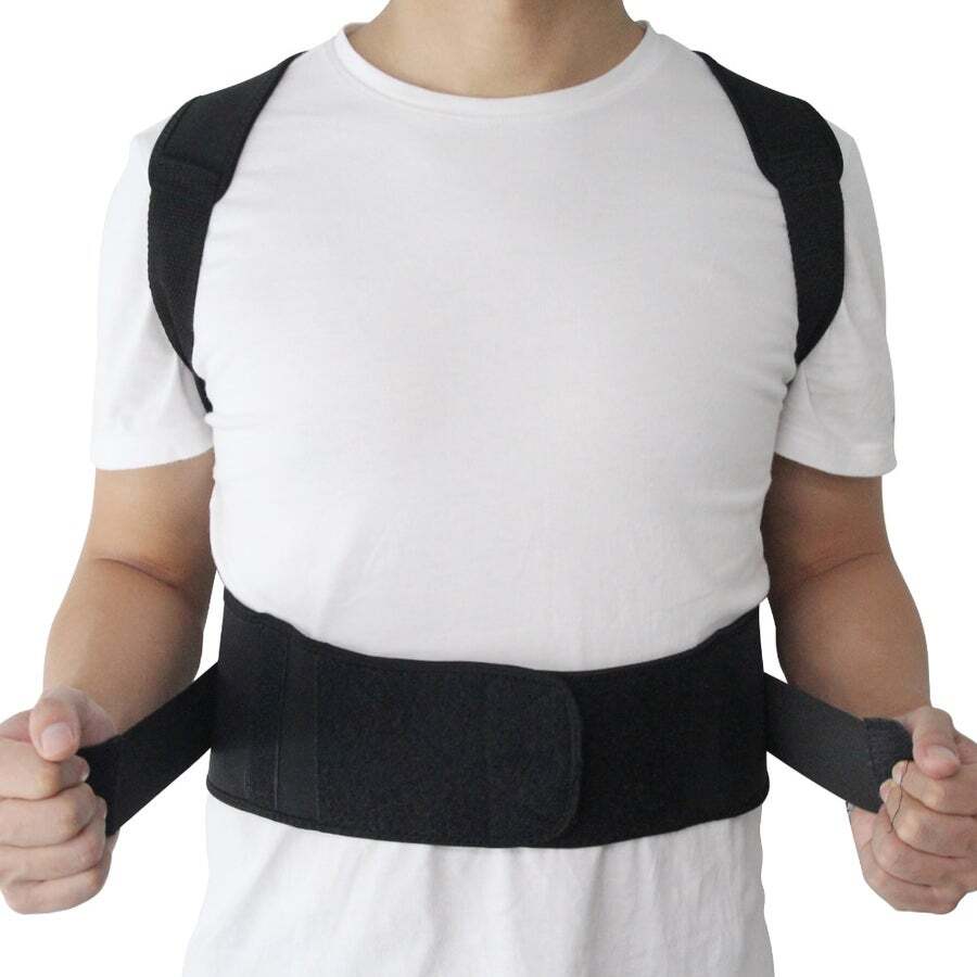 Buy Magnetic Therapy Posture Corrector Brace Shoulder Back Support Belt ...