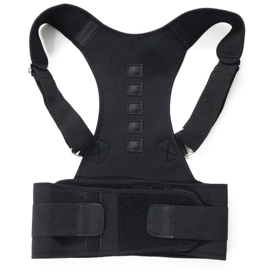 Buy Magnetic Therapy Posture Corrector Brace Shoulder Back Support Belt ...