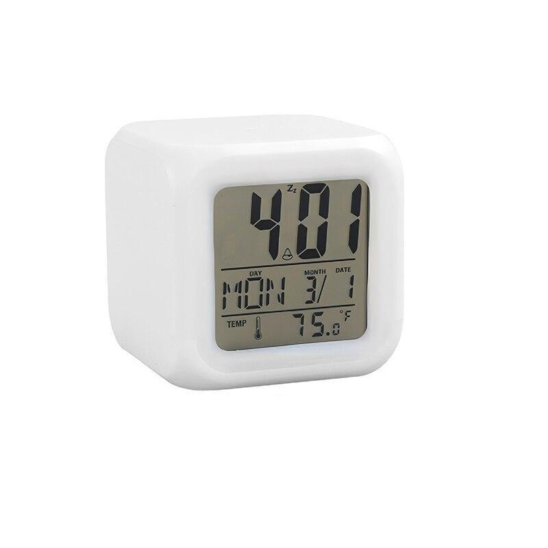 Buy Digital Alarm Clock Color Changing Electric Desktop Table Clock Data Time Calendar
