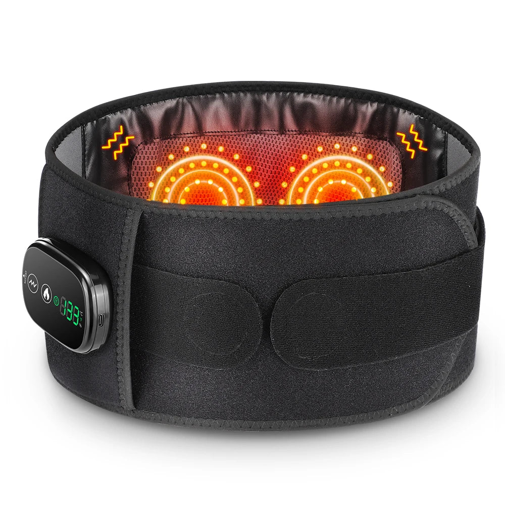 Buy Electric Heating Waist Massager Vibration Hot Compress Lumbar Brace ...