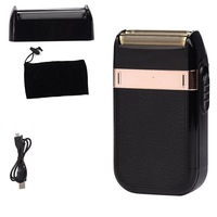 Portable Man's Electric Shaver Rechargeable Razor Foil Shaver Beard Trimmer Face Care Shaving Machine For Men (Black)