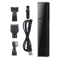 Portable Men Electric Shavers Nose Hair Trimmer Ear Face Shaving Scissors Scraping Razor Eyebrow Clipper Hair Cutting USB Charge