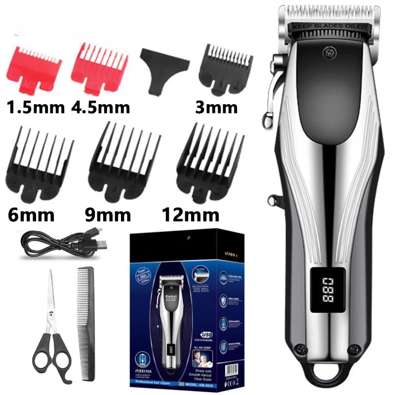 Buy Professional Cordless Hair Clipper Rechargeable Men Hair Trimmer