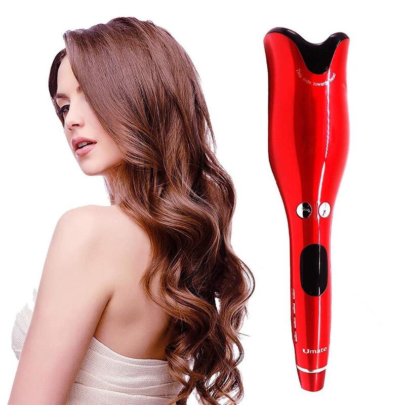 Buy Spiral hair curler brush professional rotating automatic curling iron  wand hair styler tools dry curl iron machine curlers - MyDeal