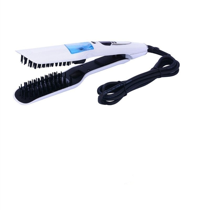 Buy Steam Hair Straightener Brush Professional Ceramic Tourmaline Steam ...