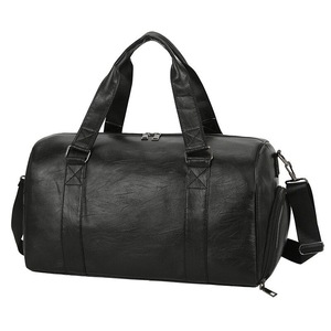 Travel Bag Large Capacity Retro PU Leather Dry Wet Bags Carry On Luggage Shoulder Bag Camping Tent Travel Duffel Handbags