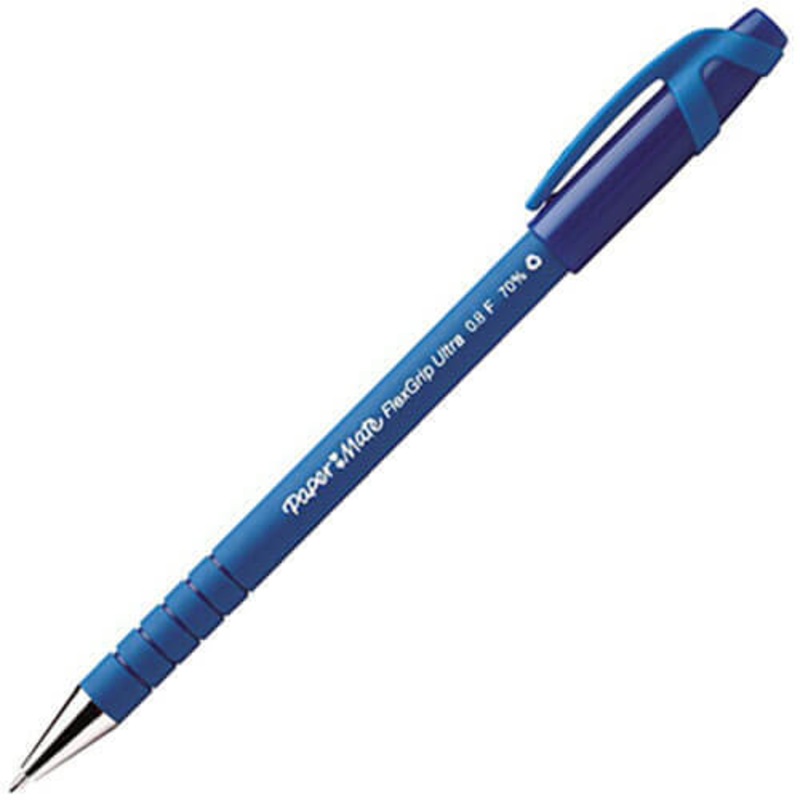Buy BLUE Paper Mate FlexGrip Ultra Ballpoint Pen (12/box) MyDeal