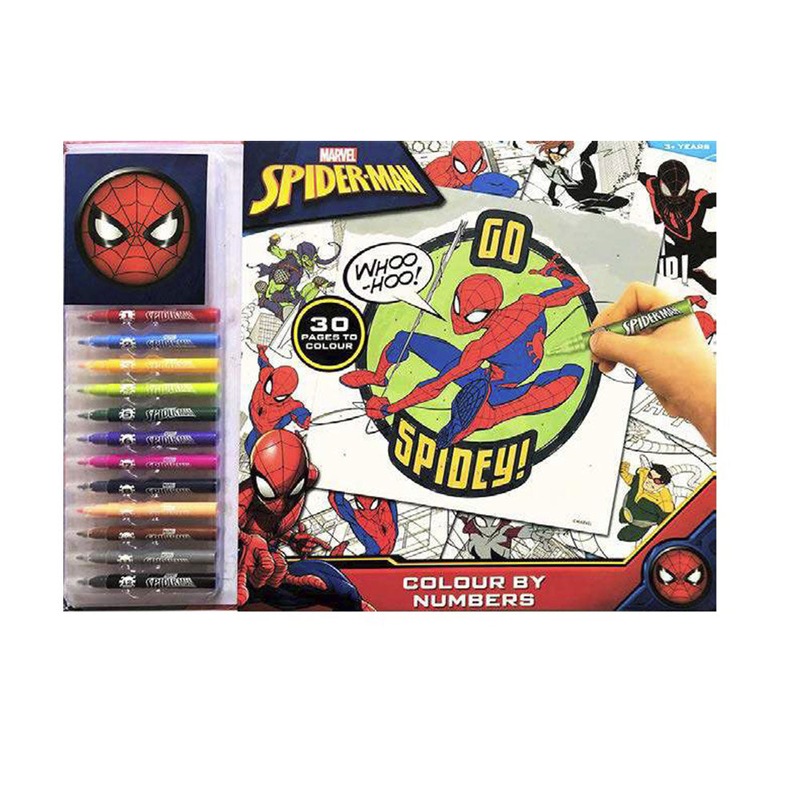 Buy Color By Numbers Spiderman Coloring Set - MyDeal