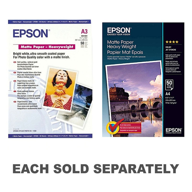 Buy Epson Matte Heavy Weight Paper 50pc - MyDeal