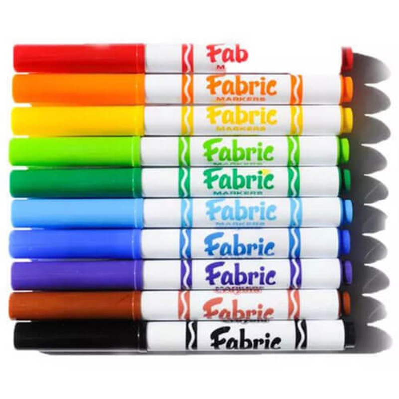 Buy FABRIC Crayola Markers 10 Colors MyDeal