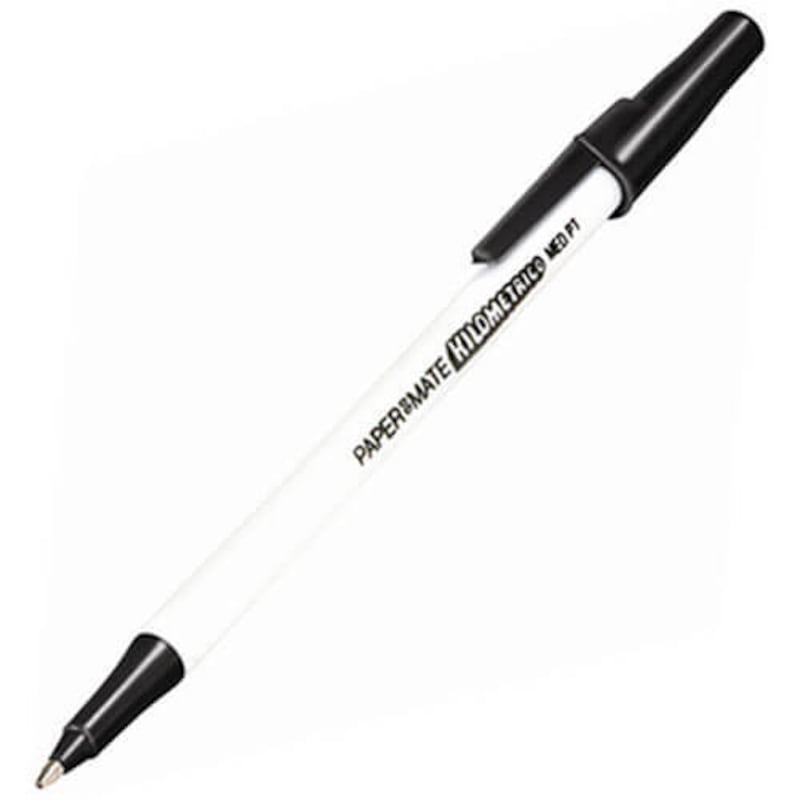 Buy Medium Black Paper Mate Kilometrico Ballpoint Pen (12 Box) - Mydeal