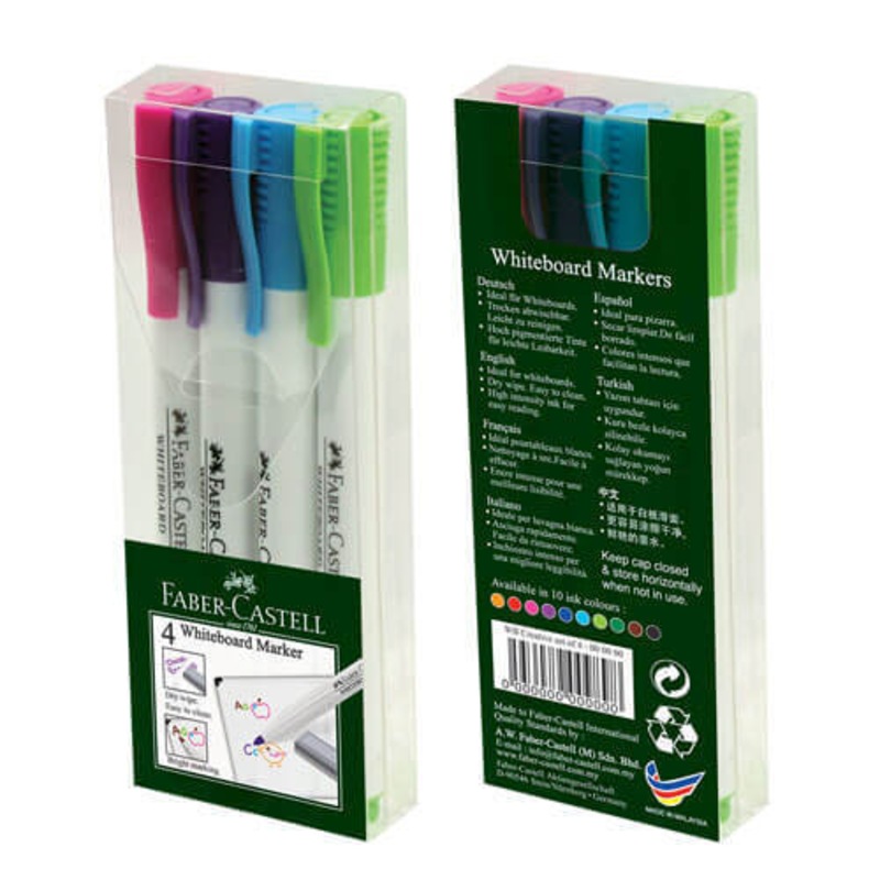 Buy SLIM FASHION FaberCastell Whiteboard Markers (4pk) MyDeal