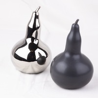 Black Birdhouse Gourd - Ceramic Set of 2