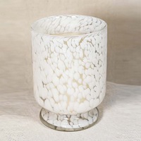 Flurry Frit Glass Hurricane/Vase