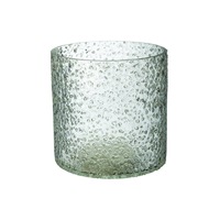 Ice Rock Salt Glass Hurricane/ Vase/ Planter
