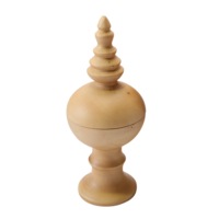 Oversized Hand Carved Wooden Finials-Small
