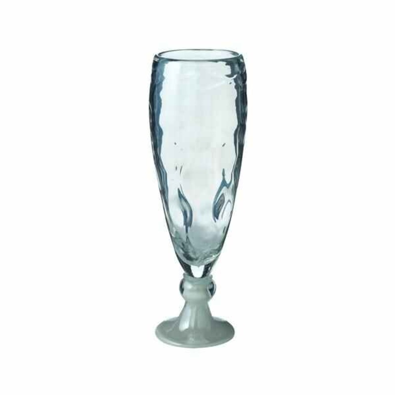 Buy Rippled Pearl Pedestal Glass Vase small MyDeal