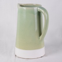 Spring Crackle Ceramic Pitcher/Vase