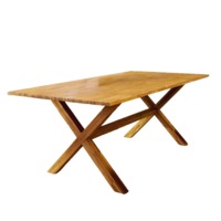 Teak Finger Joint X Table (251015)
