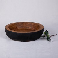 Two tone charred bowl, TeakWood