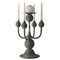 Warm Gray Four Arm Candleholder