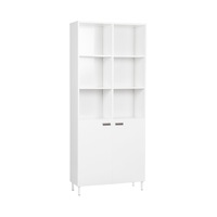 Alaska 10 CUBE BOOKCASE with 2 doors in Polar White