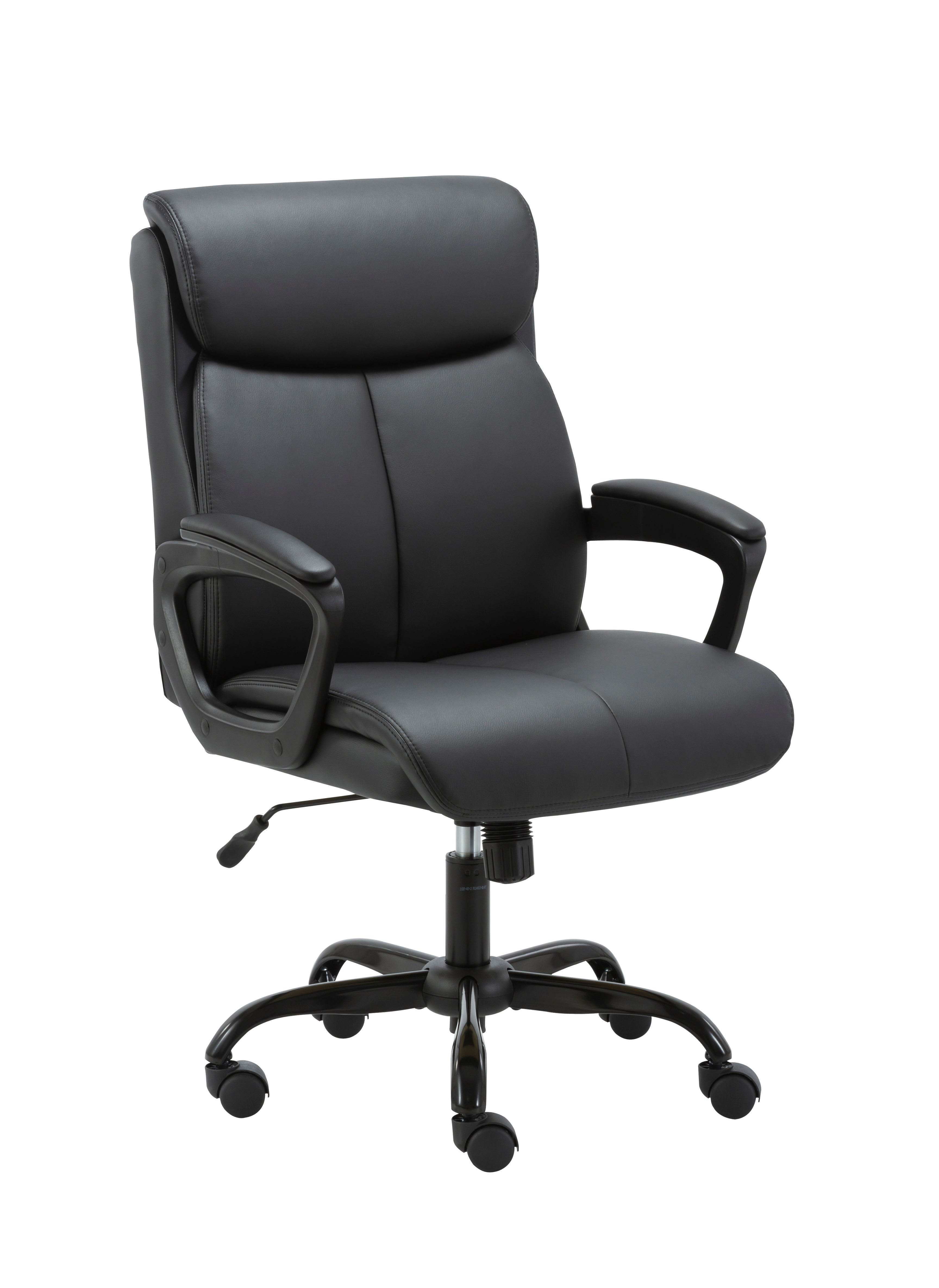Black PU Mid Back Office Chair