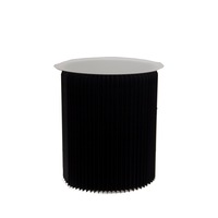 iPaper Folding Paper Table In Black With A Clear Acrylic Table Top - 63cm Heigh - - Easy Assembly - Stylish Table for Home Decor Gifts