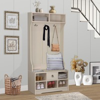 Lorrel Hall Tree Cabinet