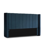 Bed Head Winged Headboard (Super King, King, Queen, Double) - Mayfair Blue Velvet