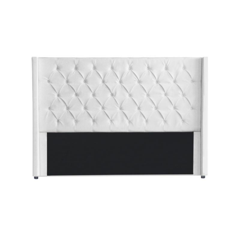Buy Bed Head Winged Headboard Milano Royale White Leather (Super King