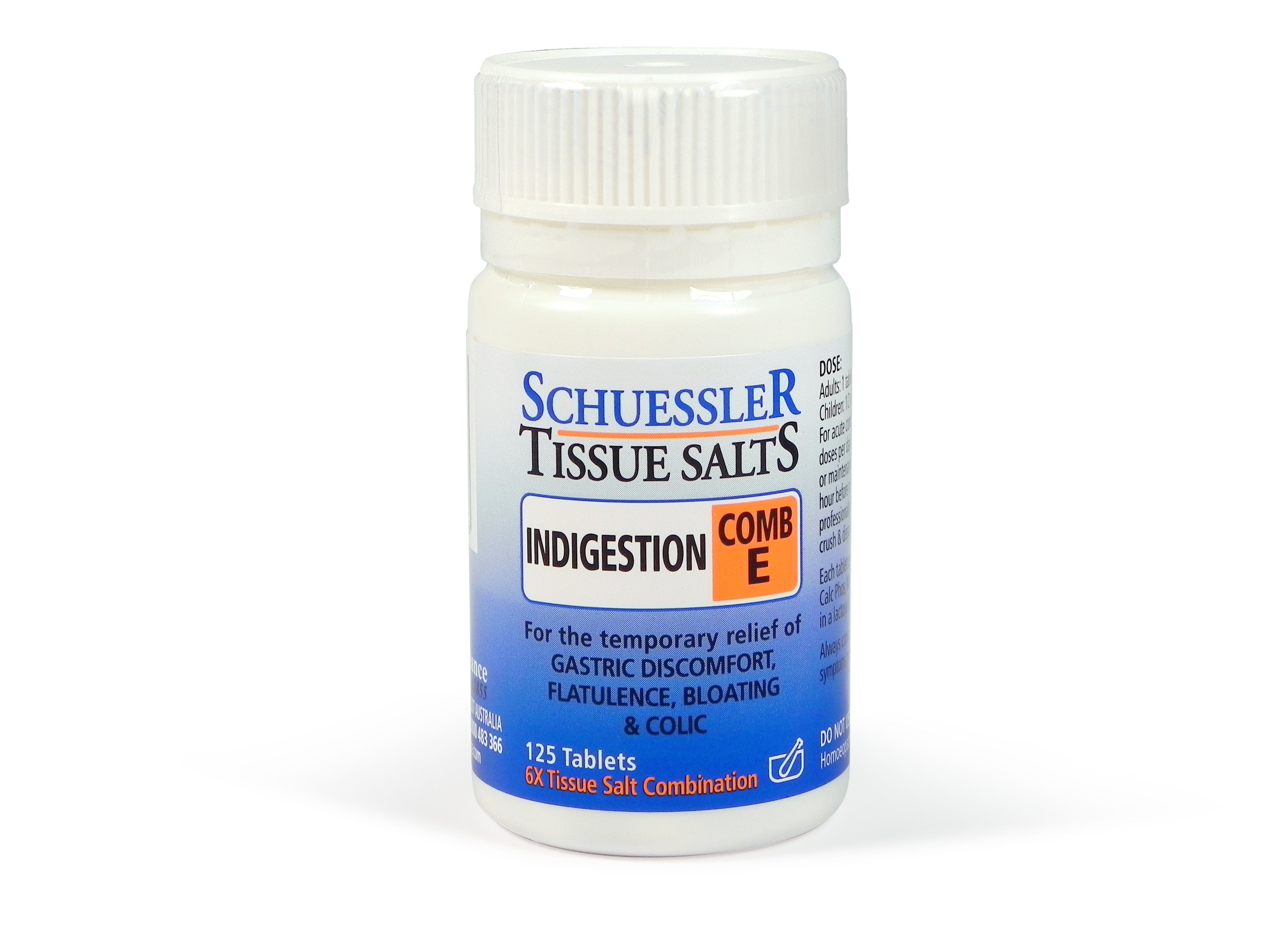 Schuessler Tissue Salts 125 Tablets - Comb E - Indigestion