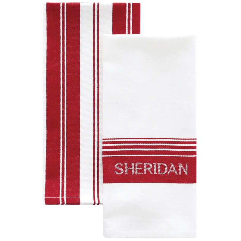 Buy Sheridan Mabina Tea Towel Set Red MyDeal