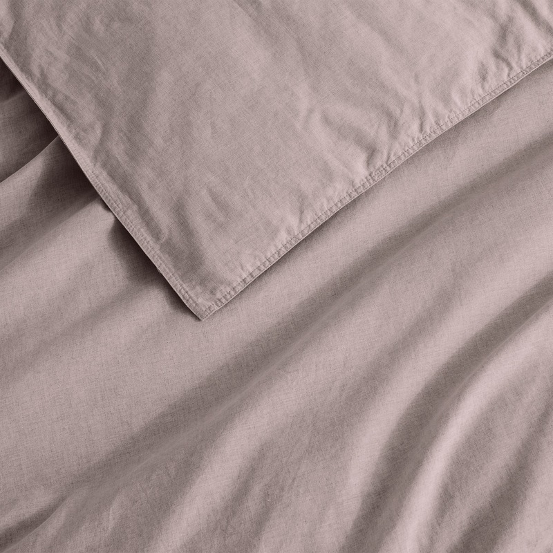 Buy Sheridan Washed Linen Cotton Fitted Sheet Winter Berry MyDeal