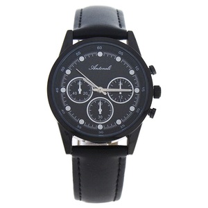 AL5300-03 Black Leather Strap Watch by Antoneli for Women - 1 Pc Watch